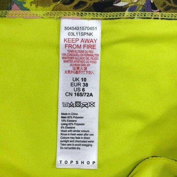 NWOT TOPSHOP Tropical Print Tanga Bikini Bottoms - Picture 5 of 7